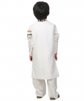 Ivory Kurta Set With Tricolor Detailing